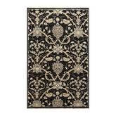 3x5 Charcoal, Beige, Gray Color Hand Knotted Indo Persian Wool Transitional Oriental Rug