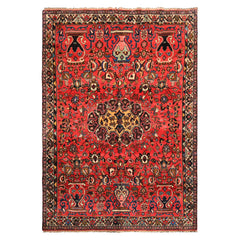 6x9 Rose, Peach, Gray Color Hand Knotted Tabriz Wool Traditional Oriental Rug