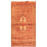 5x8 Rust, Beige, Rose Color Hand Knotted Turkish Oushak Wool Traditional Oriental Rug