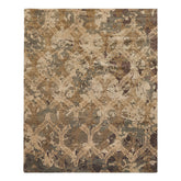 8x10 Beige, Gray, Tan Color Hand Knotted Tibetan Wool Transitional Oriental Rug