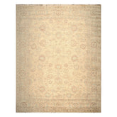 9x12 Beige, Aqua, Brown Color Hand Knotted Wool Traditional Oriental Rug