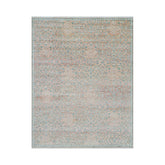 10x14 Blush, Aqua, Ivory Color Hand Knotted 100% Wool Transitional Oriental Rug