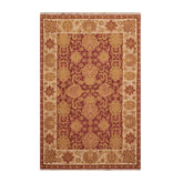 3x5 Rust, Ivory, Gold Color Hand Knotted Soumak 100% Wool Traditional Oriental Rug
