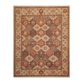 8x10 Tan, Brown, Rust Color Hand Knotted Peshawar 100% Wool Traditional Oriental Rug