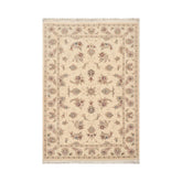 4x6 Ivory, Brown, Gray Color Hand Knotted Sino Persian Wool & Silk Traditional Oriental Rug