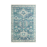 Multi Size Turquoise Gray Beige Color Hand Knotted Indo Oushak Wool Traditional Oriental Rug
