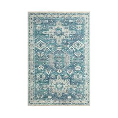 Multi Size Turquoise Gray Beige Color Hand Knotted Indo Oushak Wool Traditional Oriental Rug