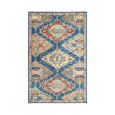 Multi Size Blue Rust Beige Color Hand Knotted Oushak Wool Oriental Rug