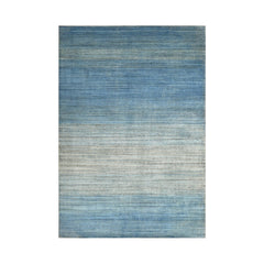 Multi Size Gray Blue Ombre Color Hand Knotted Wool Modern & Contemporary Oriental Rug