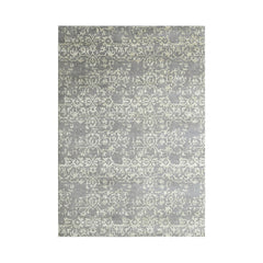 5x7 Gray, Moss, Color Hand Knotted 100% Wool Transitional Oriental Rug
