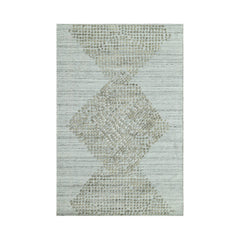 4x6 Gray, Moss, Color Hand Knotted 100% Wool Modern & Contemporary Oriental Rug