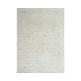 Multi Size Gray Slate Beige Color Hand Knotted Oushak Wool Traditional Oriental Rug