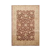 5x8 Brown, Beige, Tan Color Hand Knotted Chobi Peshawar 100% Wool Traditional Oriental Rug