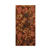 Runner Brown, Gold, Navy Color Hand Knotted 100% Wool Transitional Oriental Rug