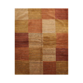 4x6 Rust, Gold, Tan Color Hand Knotted 100% Wool Modern Oriental Rug
