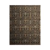 8x10 Brown, Slate, Ivory Color Hand Knotted 100% Wool Transitional Oriental Rug