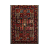 8x11 Navy, Red, Pink Color Hand Knotted Bakhtiari 100% Wool Traditional Oriental Rug