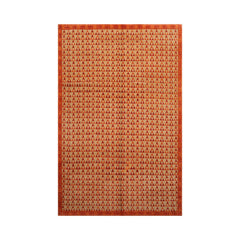 6x9 Beige, Orange, Coral Color Hand Knotted 100% Wool Contemporary Oriental Rug