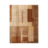 9x12 Beige, Brown, Caramel Color Hand Knotted Wool & Silk Modern Oriental Rug