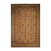 12x18 Tan, Beige, Teal Color Hand Knotted 100% Wool Traditional Oriental Rug