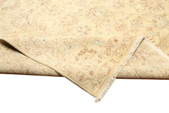 9x12 Beige, Aqua, Brown Color Hand Knotted Wool Traditional Oriental Rug
