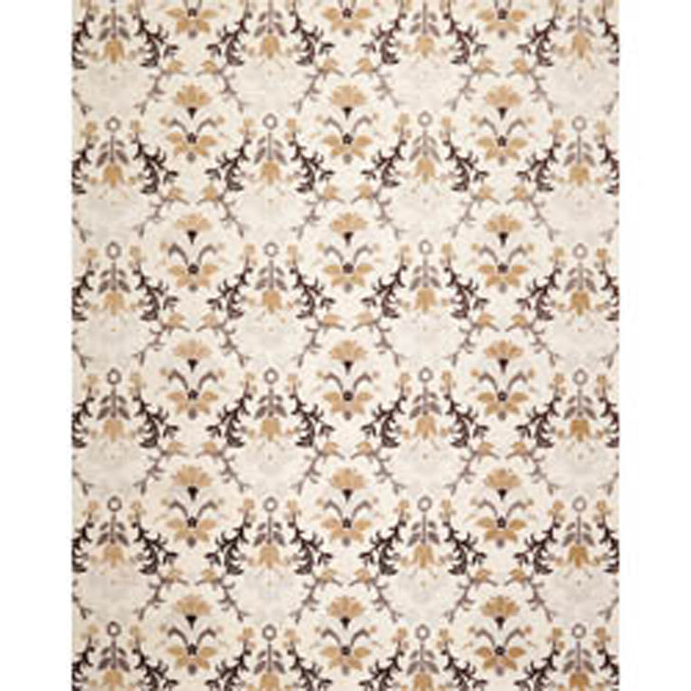 8x10 Beige, Brown, Chocolate Color Hand Knotted Polypropylene Transitional Oriental Rug