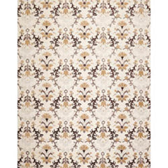 8x10 Beige, Brown, Chocolate Color Hand Knotted Polypropylene Transitional Oriental Rug