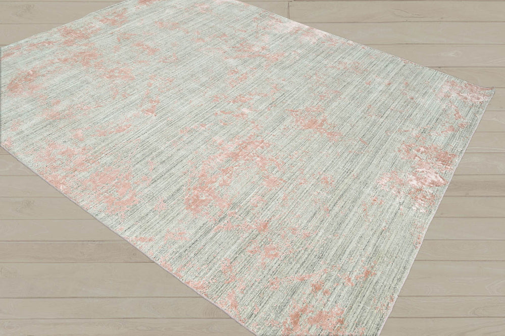 Multi Size Gray Blush Color Hand Knotted Oushak Wool Transitional Oriental Rug