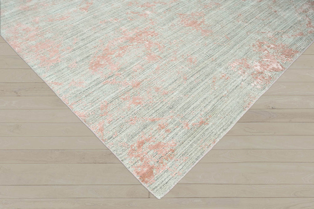 Multi Size Gray Blush Color Hand Knotted Oushak Wool Transitional Oriental Rug