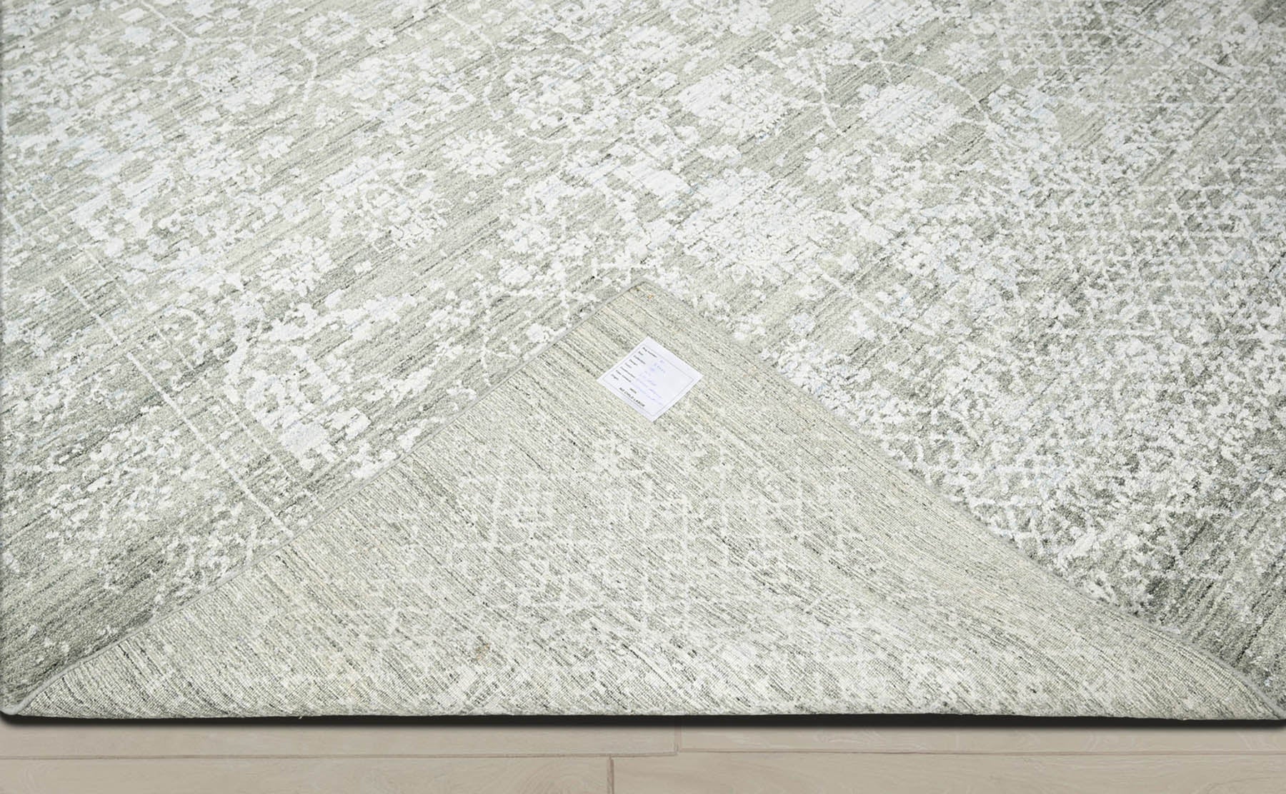 8x11 Gray, Beige, Moss Color Hand Knotted  100% Wool Modern & Contemporary Oriental Rug