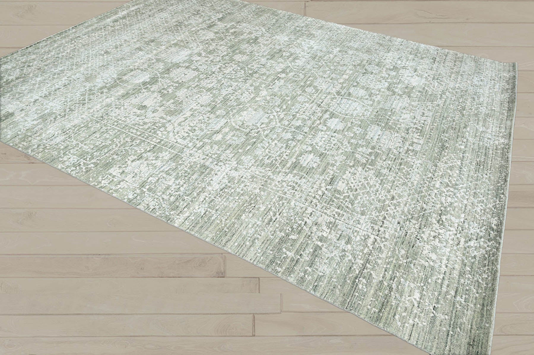 8x11 Gray, Beige, Moss Color Hand Knotted  100% Wool Modern & Contemporary Oriental Rug