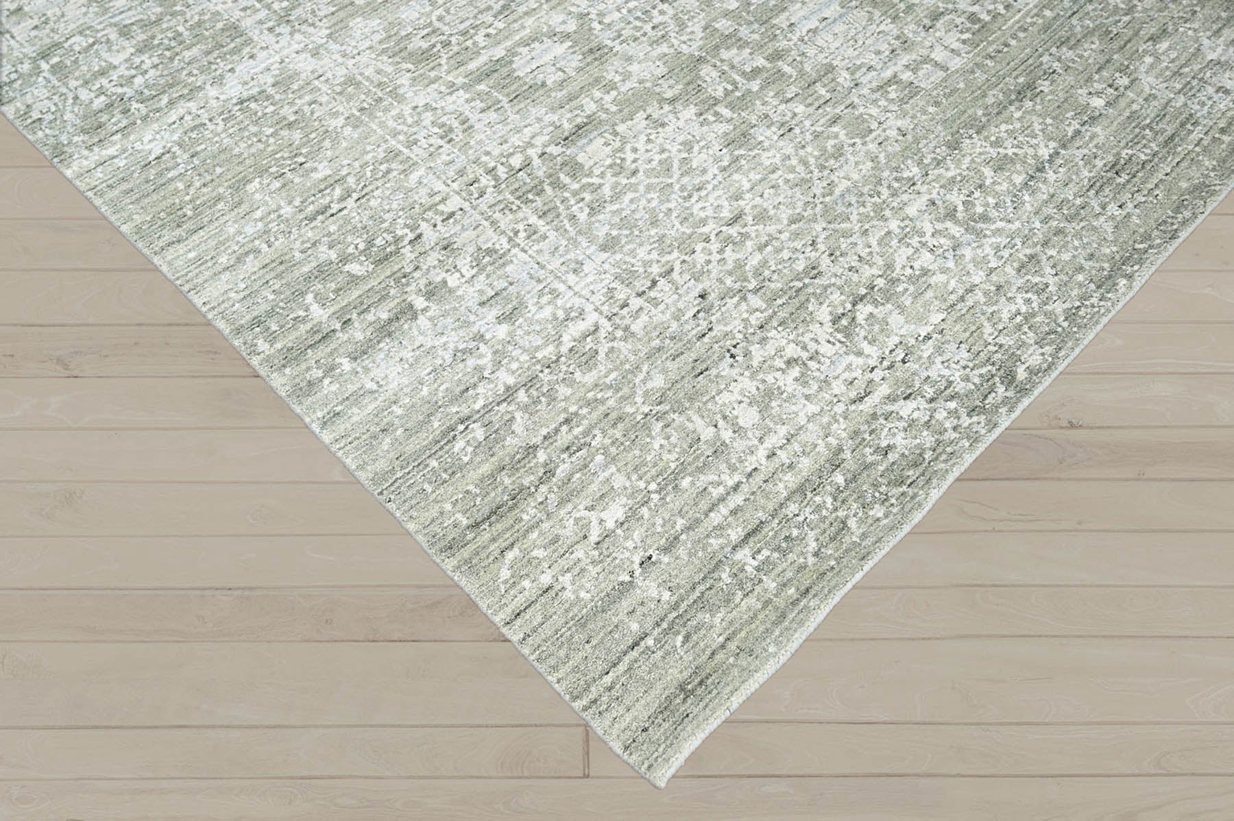 8x11 Gray, Beige, Moss Color Hand Knotted  100% Wool Modern & Contemporary Oriental Rug