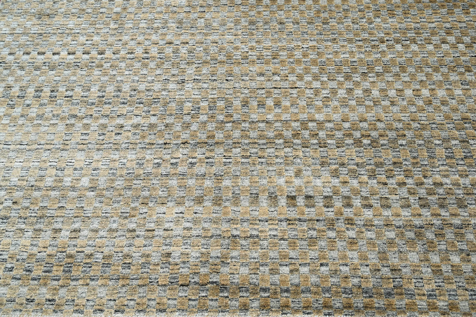 5x8 Gray, Light Gold, Color Hand Knotted  100% Wool Modern & Contemporary Oriental Rug