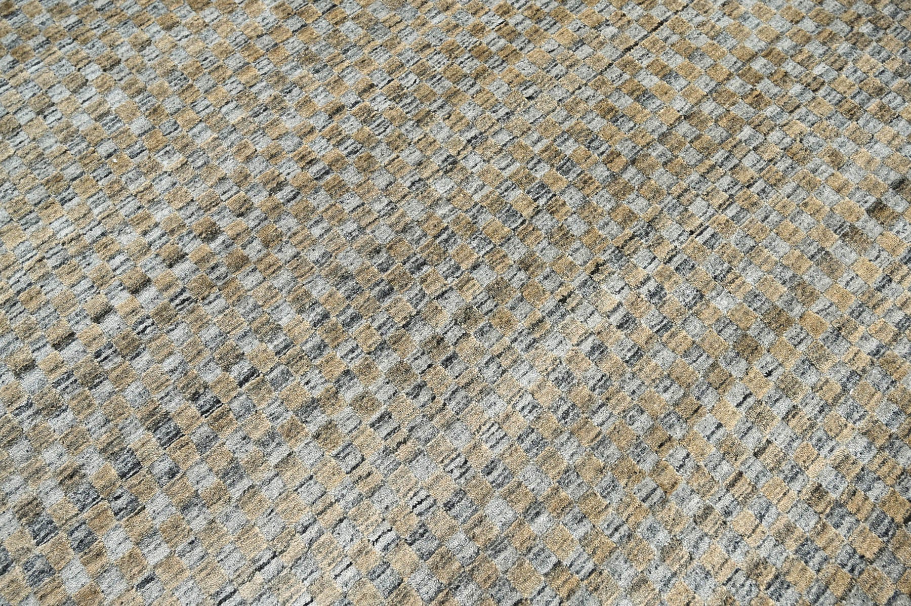 5x8 Gray, Light Gold, Color Hand Knotted  100% Wool Modern & Contemporary Oriental Rug