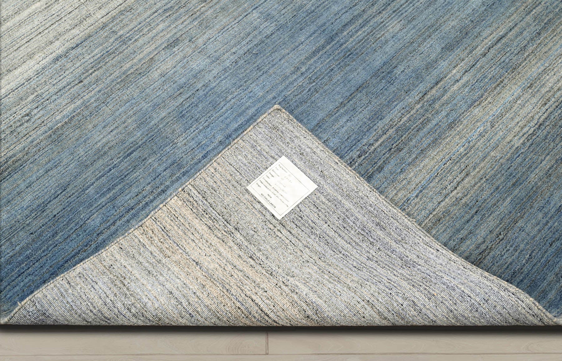Multi Size Gray Blue Ombre Color Hand Knotted  Wool Modern & Contemporary Oriental Rug