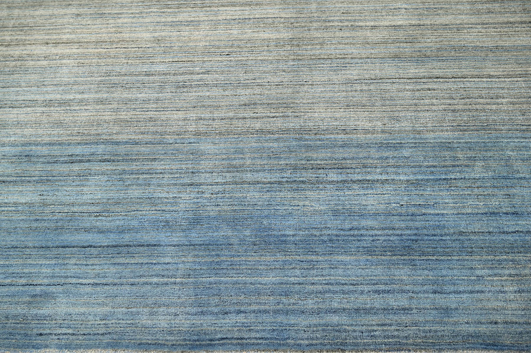 Multi Size Gray Blue Ombre Color Hand Knotted  Wool Modern & Contemporary Oriental Rug