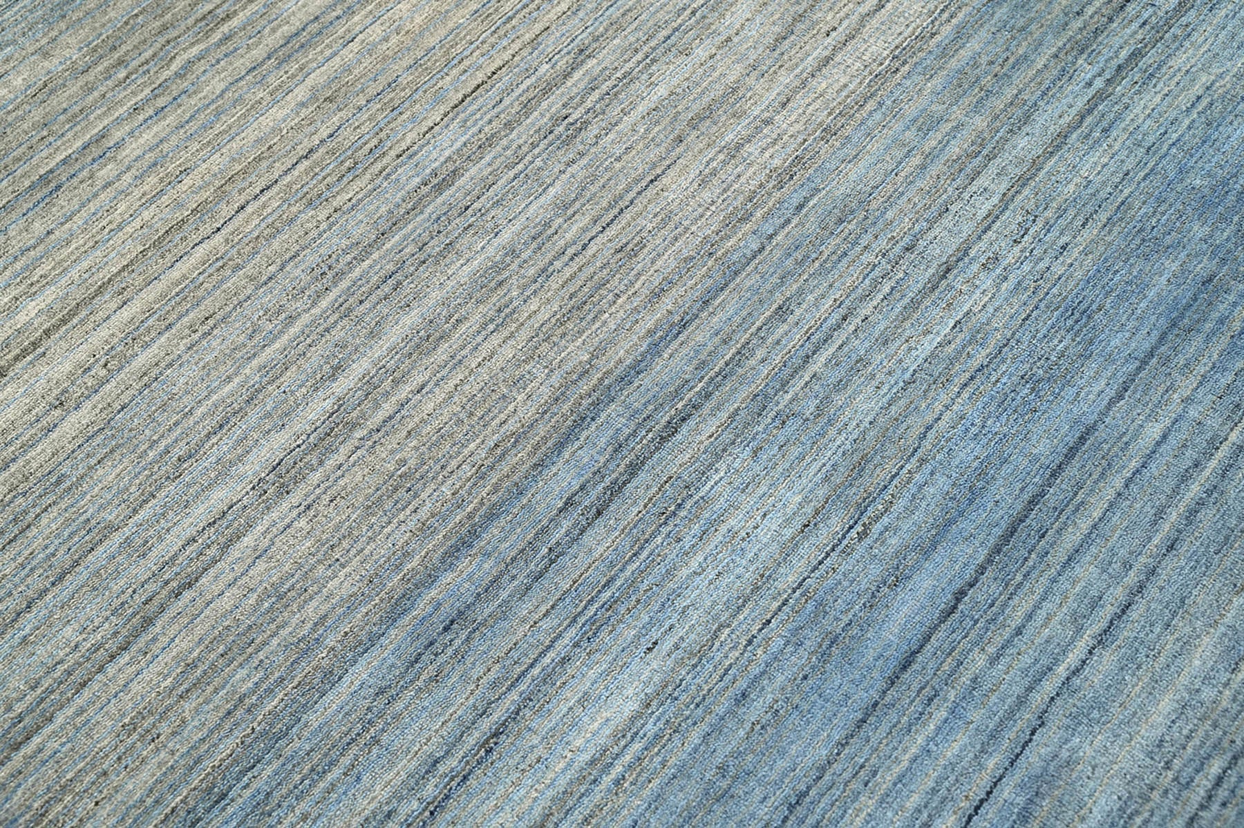 Multi Size Gray Blue Ombre Color Hand Knotted  Wool Modern & Contemporary Oriental Rug