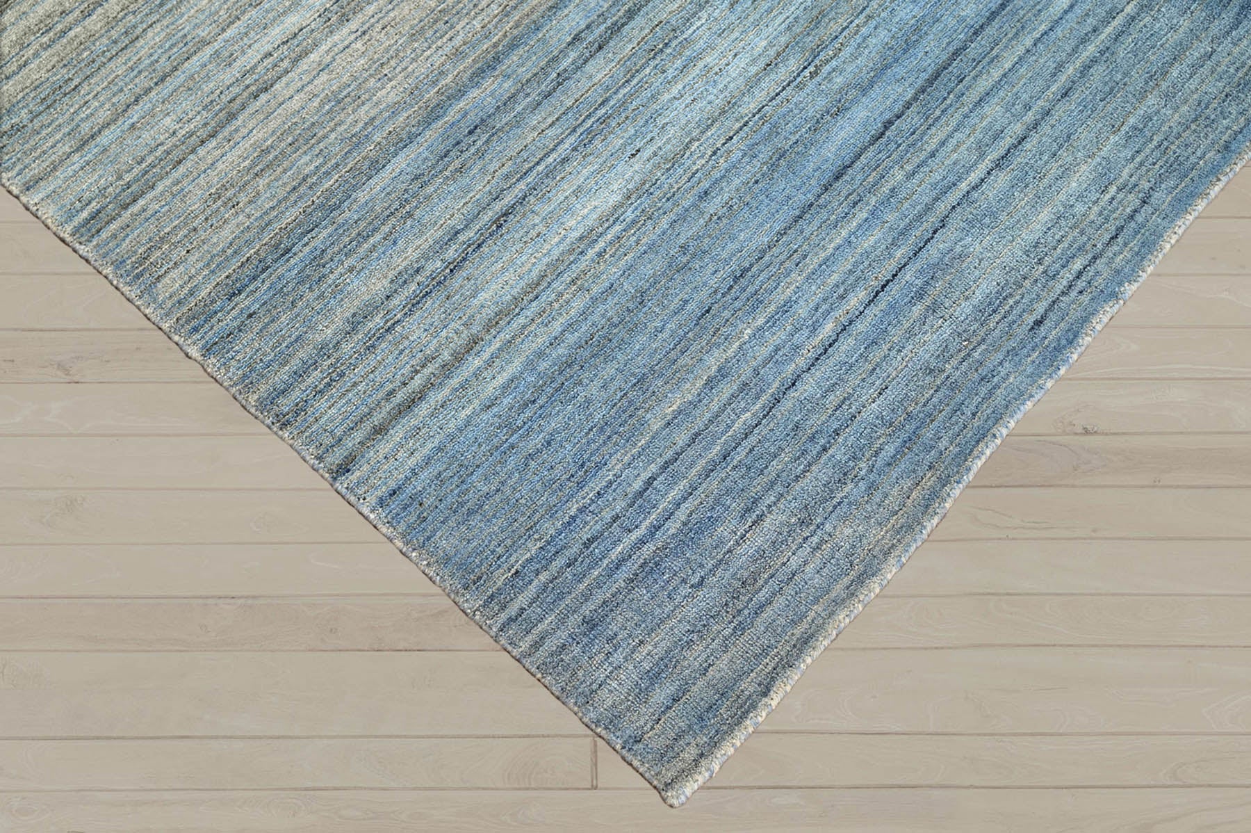 Multi Size Gray Blue Ombre Color Hand Knotted  Wool Modern & Contemporary Oriental Rug