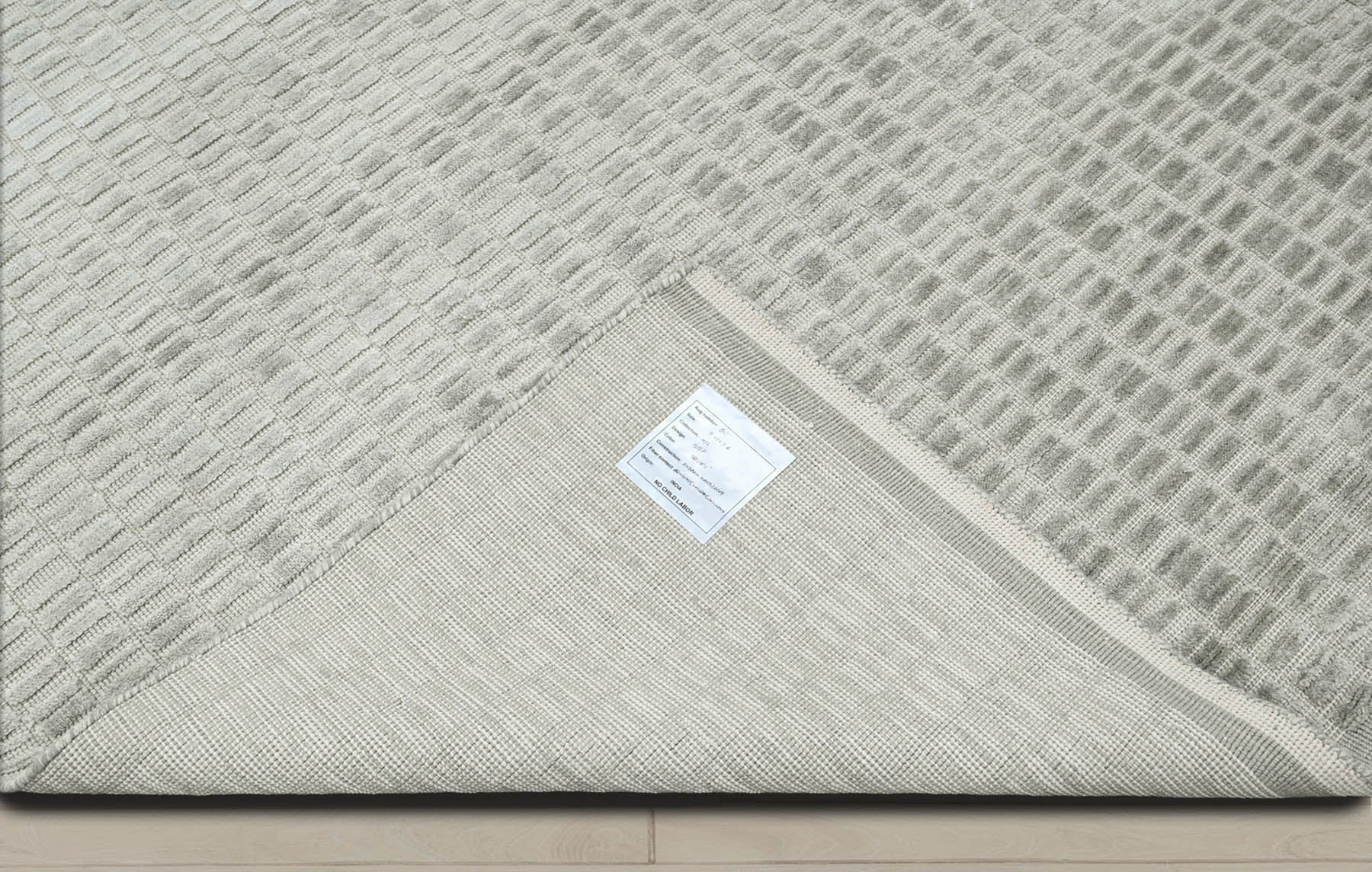 6x9 Tone On Tone Gray, , Color Hand Knotted  100% Wool Modern & Contemporary Oriental Rug