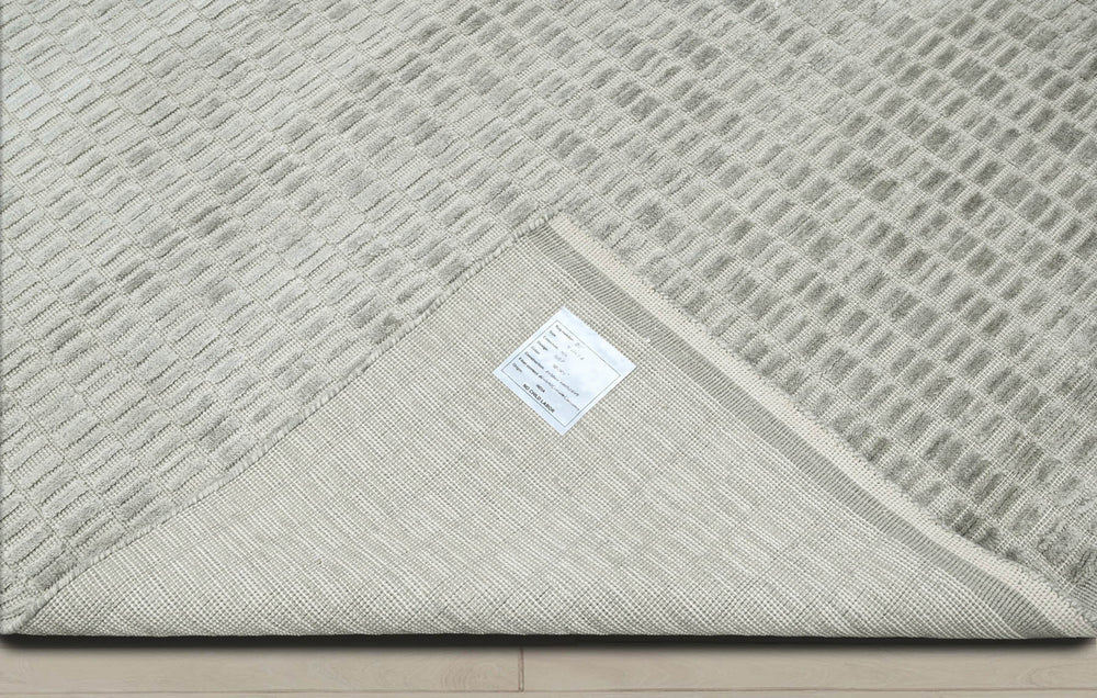 6x9 Tone On Tone Gray, , Color Hand Knotted  100% Wool Modern & Contemporary Oriental Rug