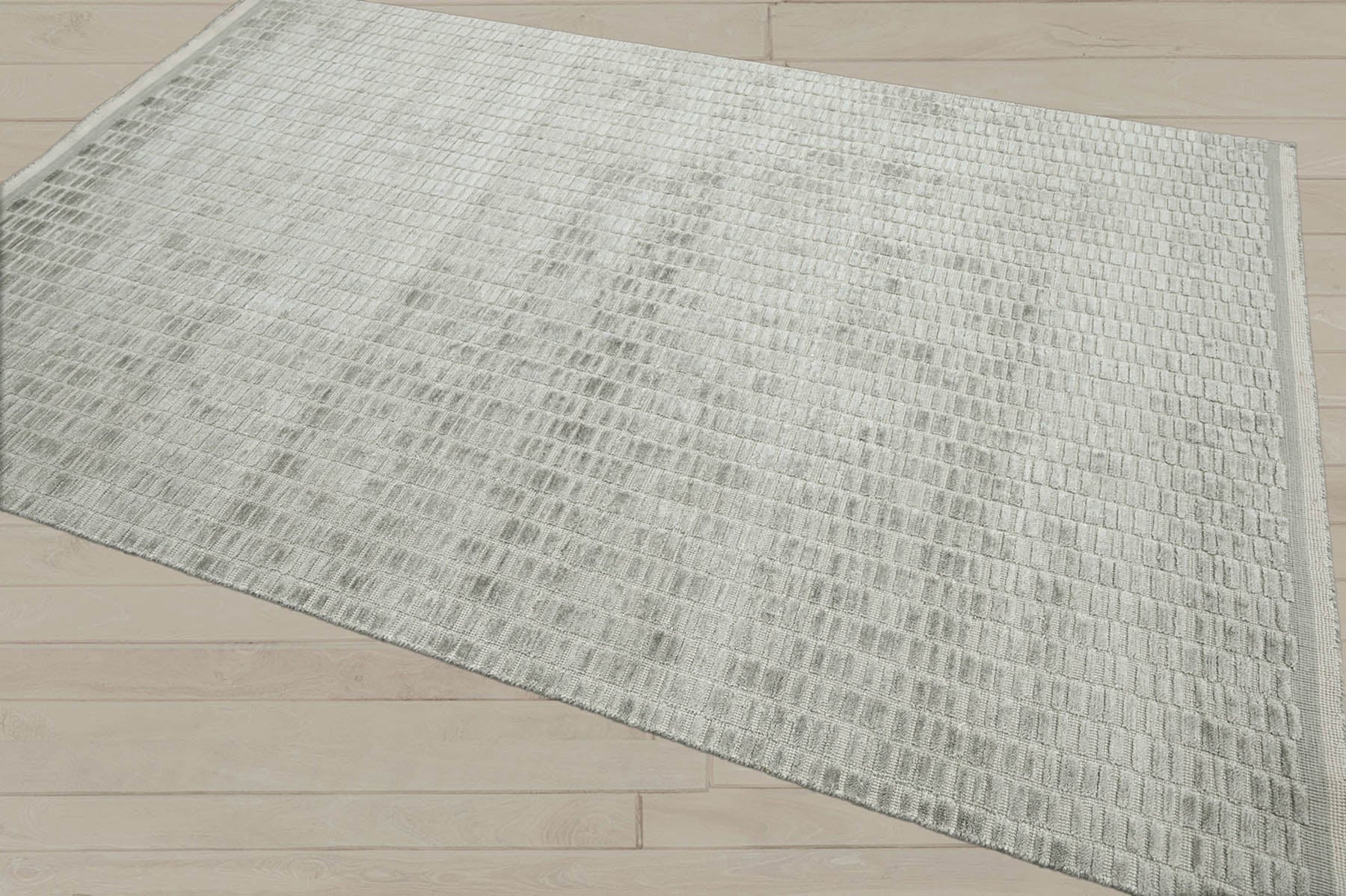 6x9 Tone On Tone Gray, , Color Hand Knotted  100% Wool Modern & Contemporary Oriental Rug