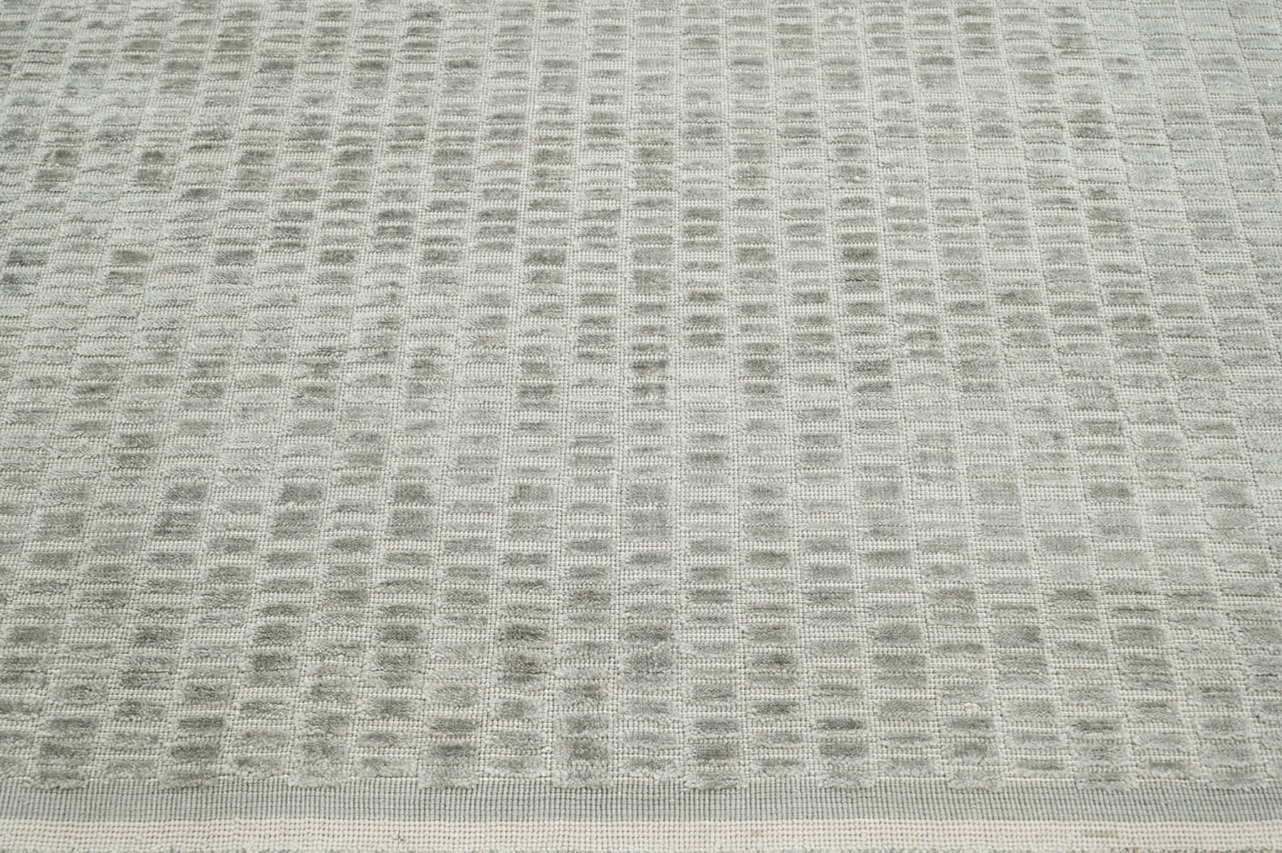 6x9 Tone On Tone Gray, , Color Hand Knotted  100% Wool Modern & Contemporary Oriental Rug