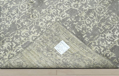 5x7 Gray, Moss, Color Hand Knotted  100% Wool Transitional Oriental Rug
