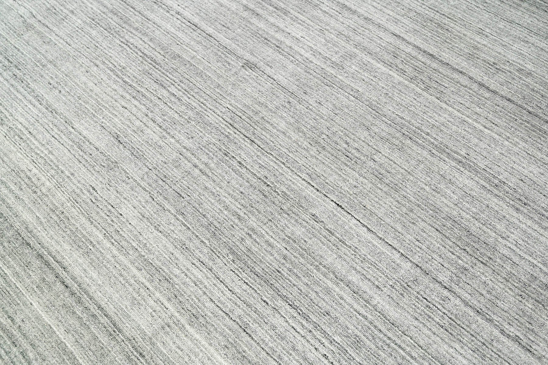 Multi Size Tone On Tone Gray Gray Silver Color Hand Knotted Tibetan Wool Modern & Contemporary Oriental Rug
