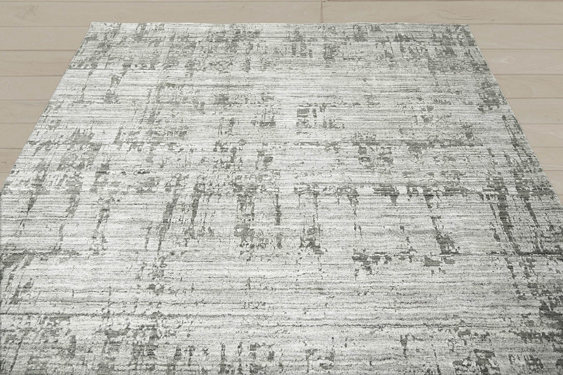 8x10 Gray, Silver, Color Hand Knotted  100% Wool Modern & Contemporary Oriental Rug