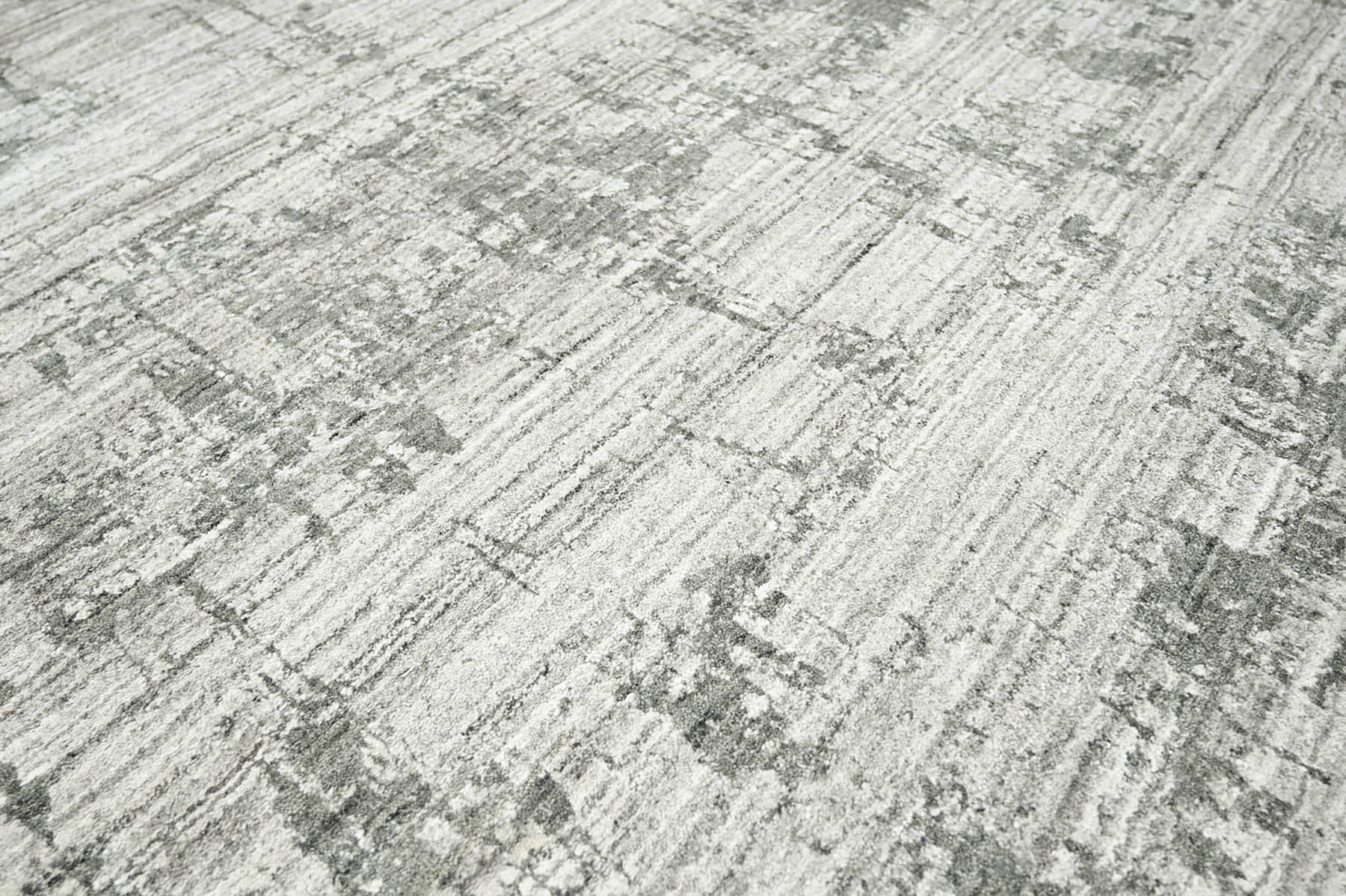 8x10 Gray, Silver, Color Hand Knotted  100% Wool Modern & Contemporary Oriental Rug
