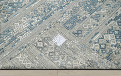 6x9 Gray, Blue, Color Hand Knotted  100% Wool Modern & Contemporary Oriental Rug