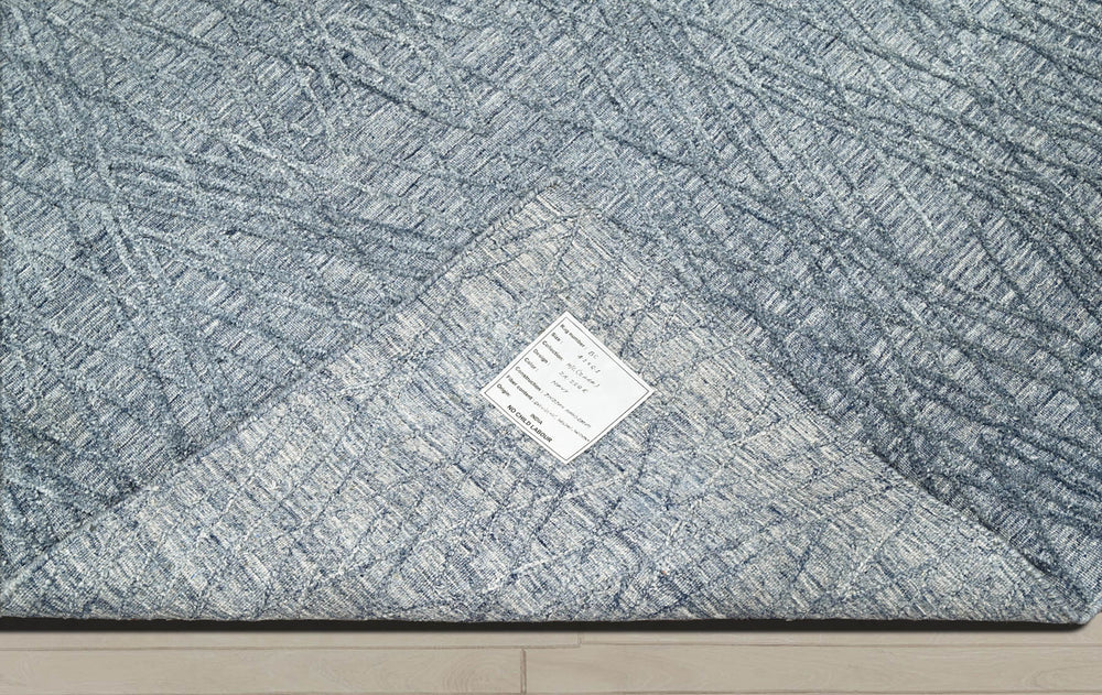 4x6 Blue, Gray, Color Hand Knotted  100% Wool Modern & Contemporary Oriental Rug