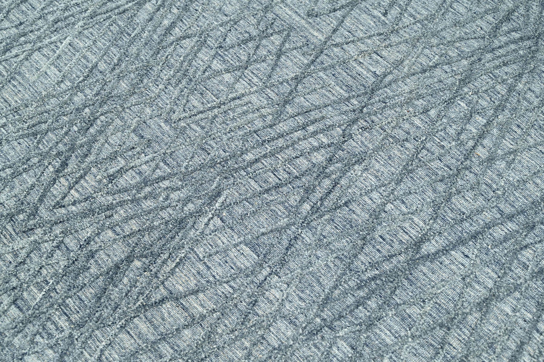 4x6 Blue, Gray, Color Hand Knotted  100% Wool Modern & Contemporary Oriental Rug