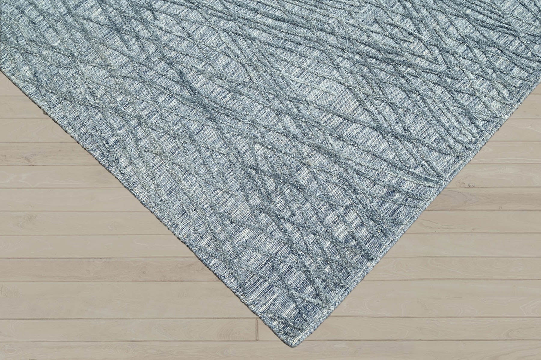 4x6 Blue, Gray, Color Hand Knotted  100% Wool Modern & Contemporary Oriental Rug
